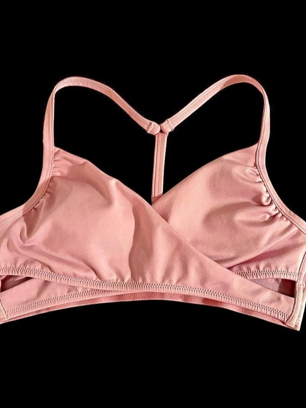 Victoria's Secret PINK Sport Lightly Lined Wrap Sports Bra Sz S Pink Racerback⁠